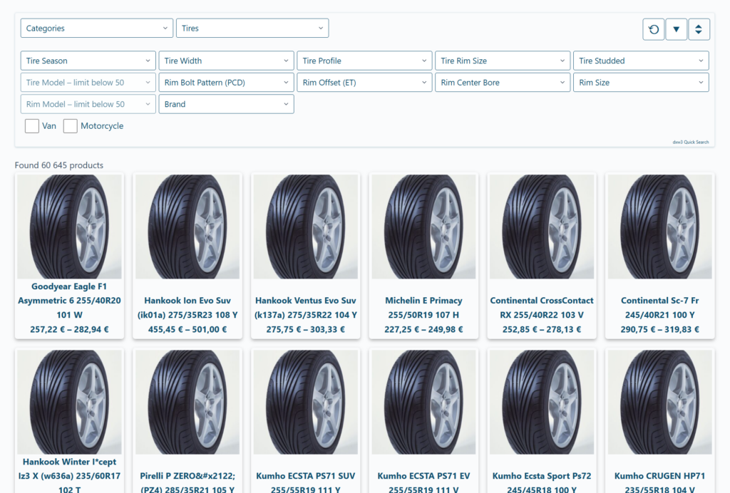 dxw3 Quick Search Pro Demo Screenshot