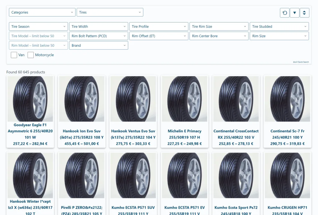 dxw3 Quick Search Pro Demo Screenshot