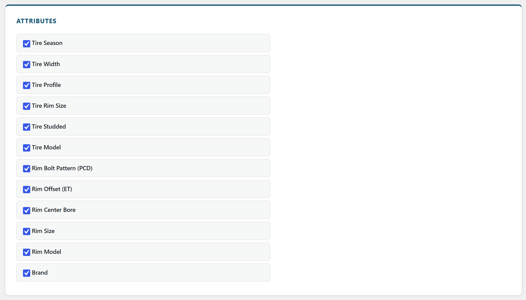 Quick Search Pro settings attributes
