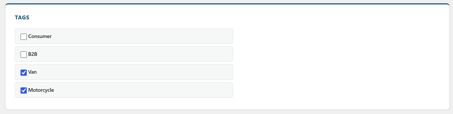 Quick Search Pro settings tags