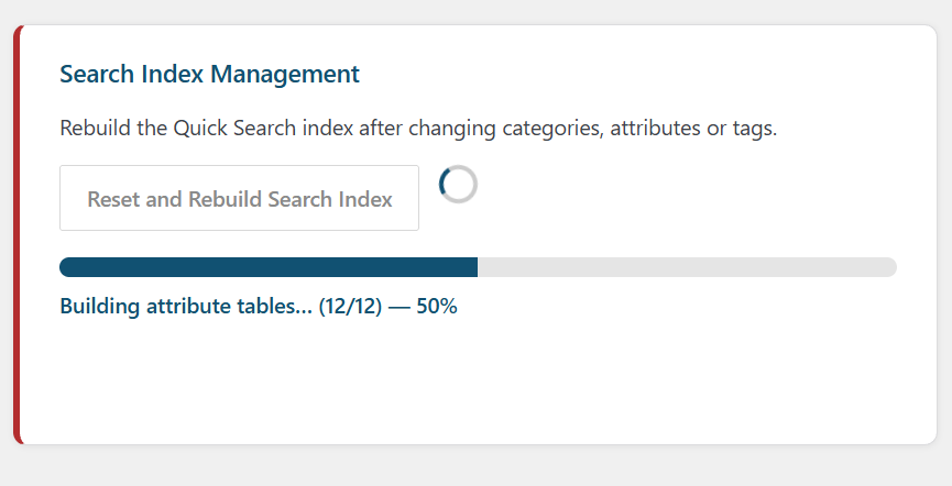 Quick Search Pro indexing